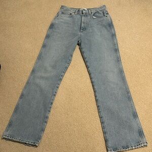 Agolde light washed blue jeans